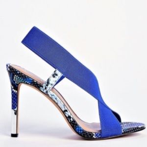 Jessica Simpson Blue Snakeskin Heels